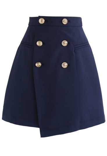 Skirt-Short/Pencil/Pleated