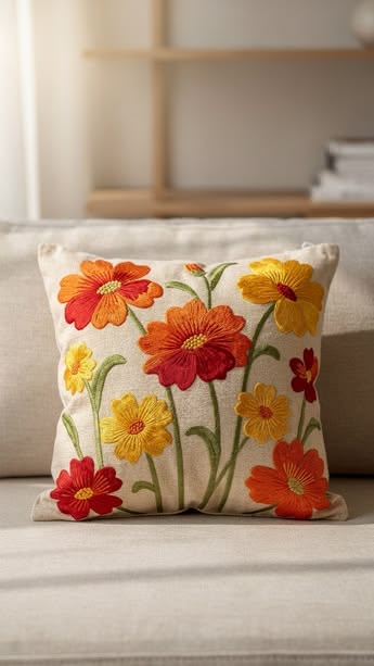 Pillow Cover - Embroidery
